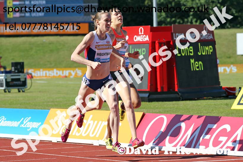 Womens 1500 metres, IAAF Diamond League, Birmingham. Photo: David T. Hewitson/Sports for All Pics